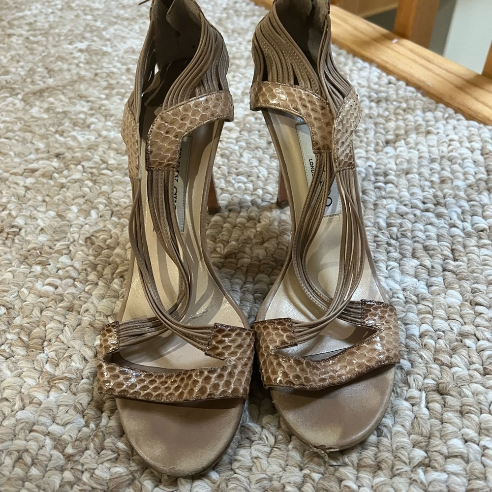 Jimmy Choo Snakeskin Heels 8.5
